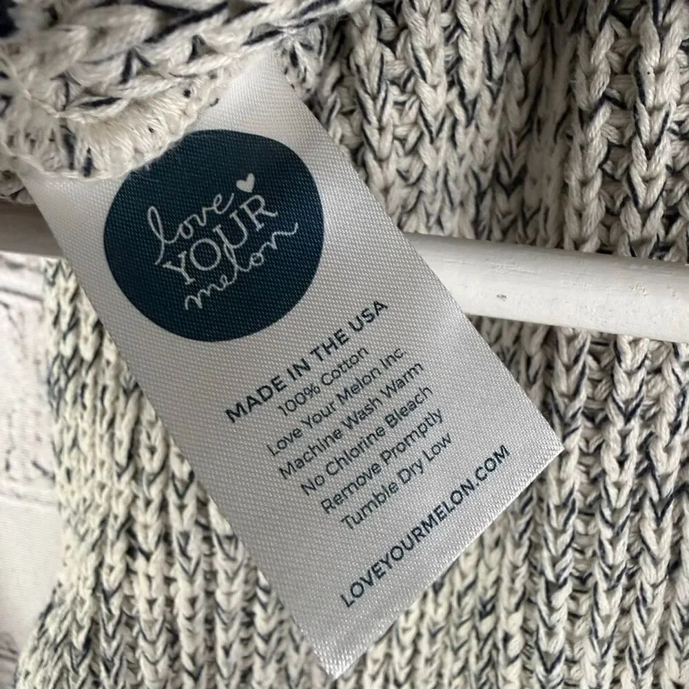 Love Your Melon Knit Infinity Scarf Navy Gray